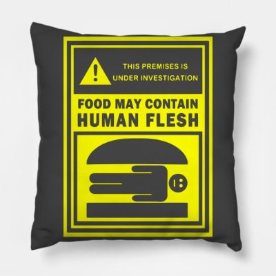 Human Flesh Burgers Throw Pillow Official Bob's Burgers Merch