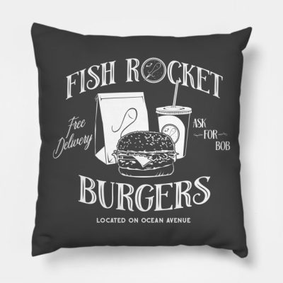 Fish Rocket Burgers Throw Pillow Official Bob's Burgers Merch