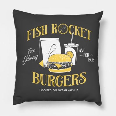 Fish Rocket Burgers Throw Pillow Official Bob's Burgers Merch