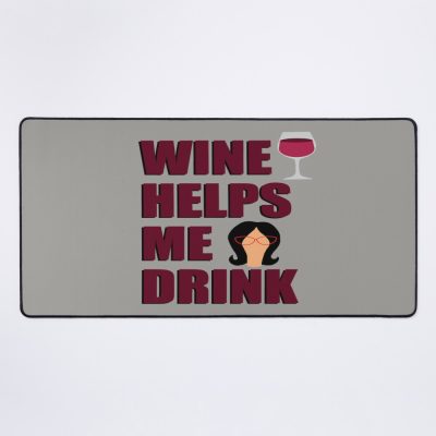 Wine Helps Me Drink Mouse Pad Official Cow Anime Merch